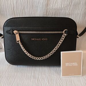 Michael Kors Jet Set Large Saffiano Leather Crossbody Bag